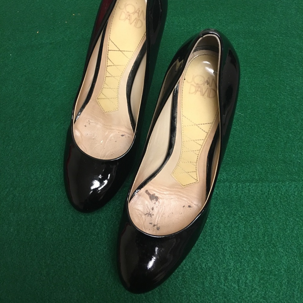 Joan & David Black Patent Pumps, 8M